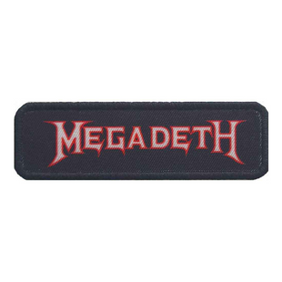 Megadeth Patch Aufnäher · Kleiner Logo Stripe · Offizieller Metal Band Merch