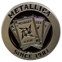 Metallica Anstecker Pin · 30th Anniversary Playing Card · Official Metal Band Merch