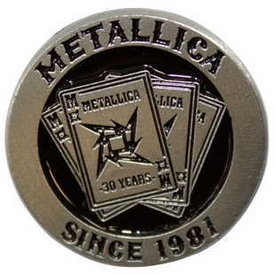 Metallica Anstecker Pin · 30th Anniversary Playing Card · Official Metal Band Merch