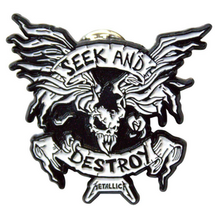 Metallica Anstecker Pin · Seek & Destroy · Official Metal Band Merch