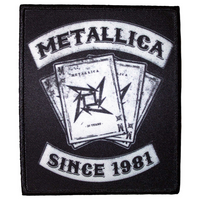 Metallica Patch Aufnäher · 30th Anniversary Playing Card · Offizieller Metal Band Merch