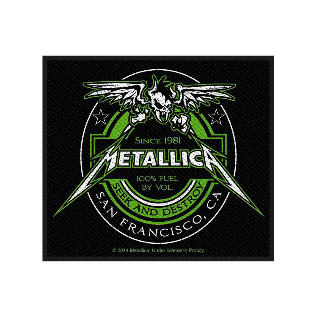 Metallica Aufnäher Patch Beer Label Seek and Destroy