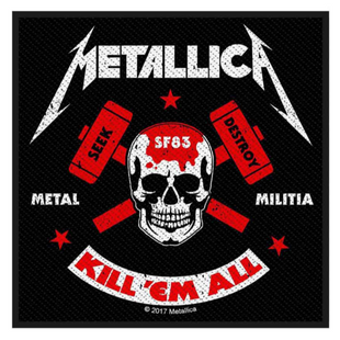 Metallica Patch Aufnäher · Kill Em All Militia · Offizieller Metal Band Merch