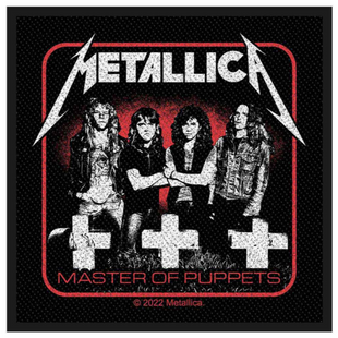 Metallica Patch Aufnäher · Band Photo Master Of Puppets  · Offizieller Metal Band Merch