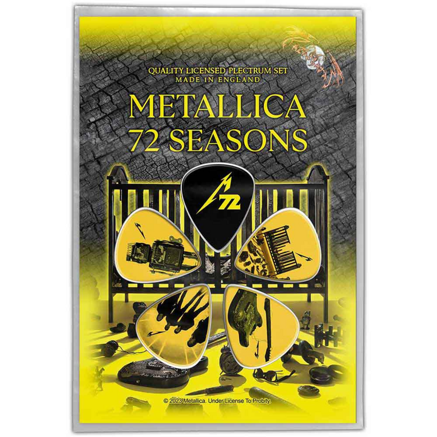 Metallica Gitarren Plektren (5er Plektrum Set) · 72 Seasons · Offizieller Metal Band Merch