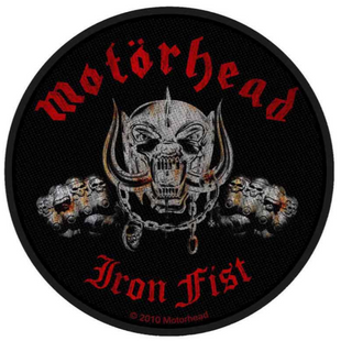 Motörhead Patch Aufnäher · Iron Fist Skull · Offizieller Metal Band Merch