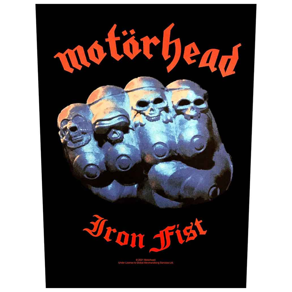 Motörhead Backpatch Rückenaufnäher · Iron Fist · Offizieller Metal Band Merch