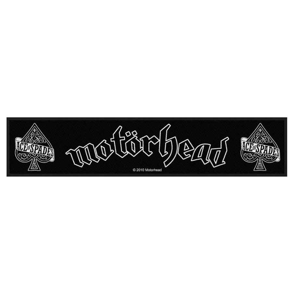 Motörhead Patch Aufnäher · Ace Of Spades Langer Stripe · Offizieller Metal Band Merch