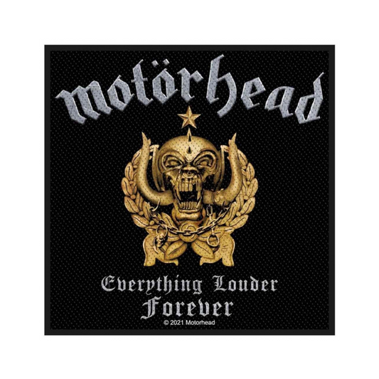 Motörhead Patch Aufnäher · Everything Louder Forever · Offizieller Metal Band Merch