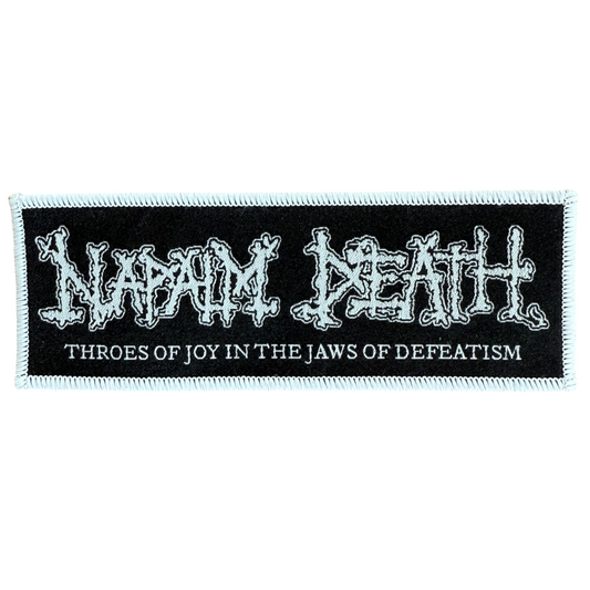 Napalm Death Patch · Throes of Joy in the Jaws of Defeatism Black
