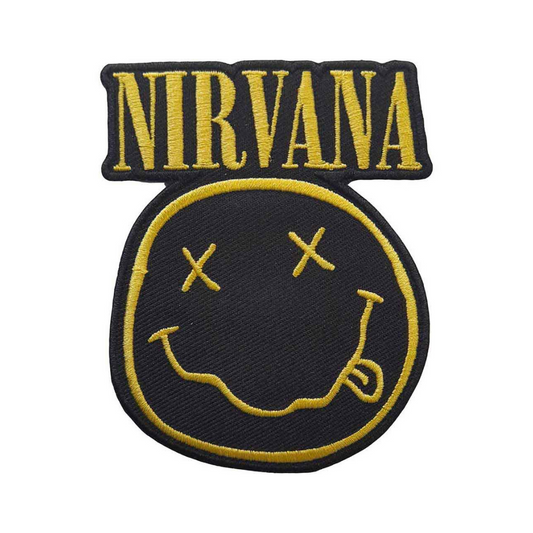 Nirvana Aufnäher Patch Logo and Happy Face Cut-out