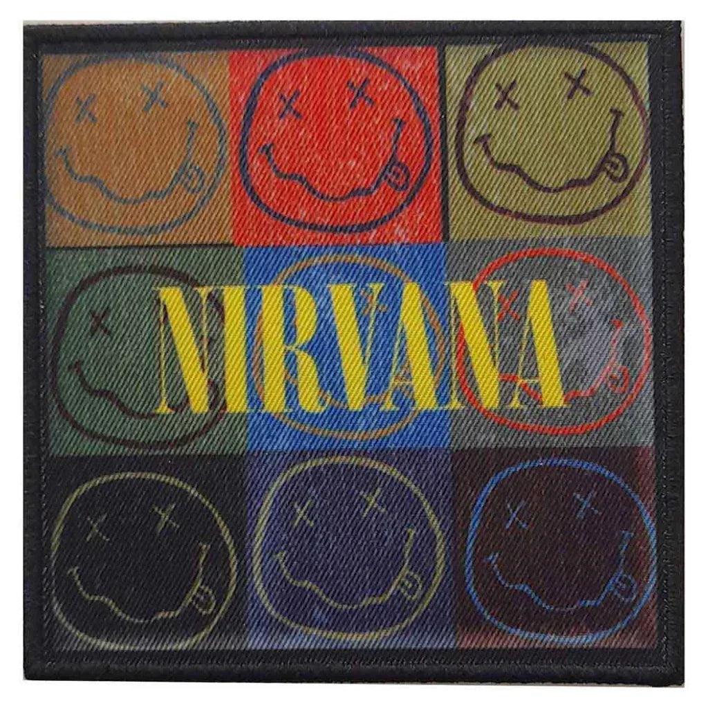 Nirvana Patch · Distressed Happy Faces Blocks - Totenkopf.com