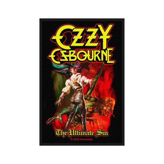 Ozzy Osbourne Aufnaeher Patch The Ultimate Sin