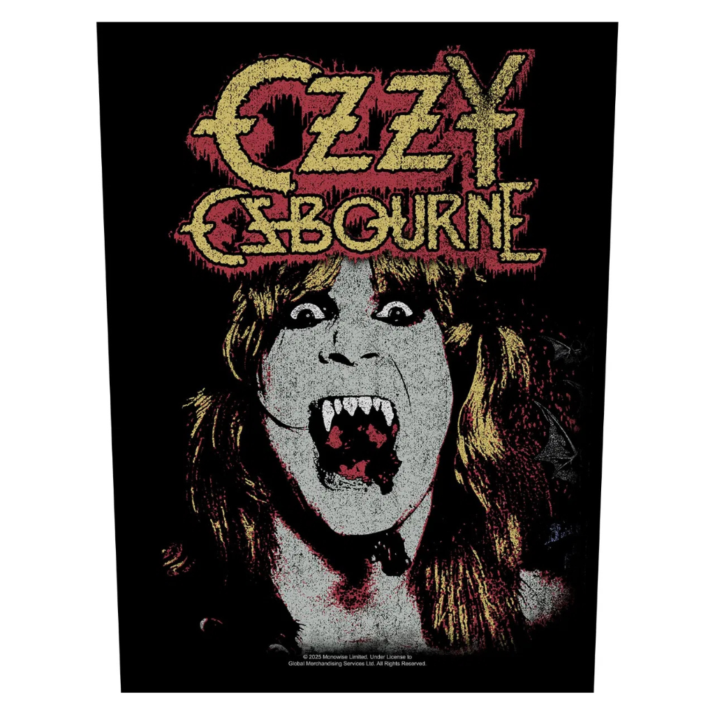 Ozzy Osbourne Backpatch Rückenaufnäher · Fangs (29cm x 34cm)