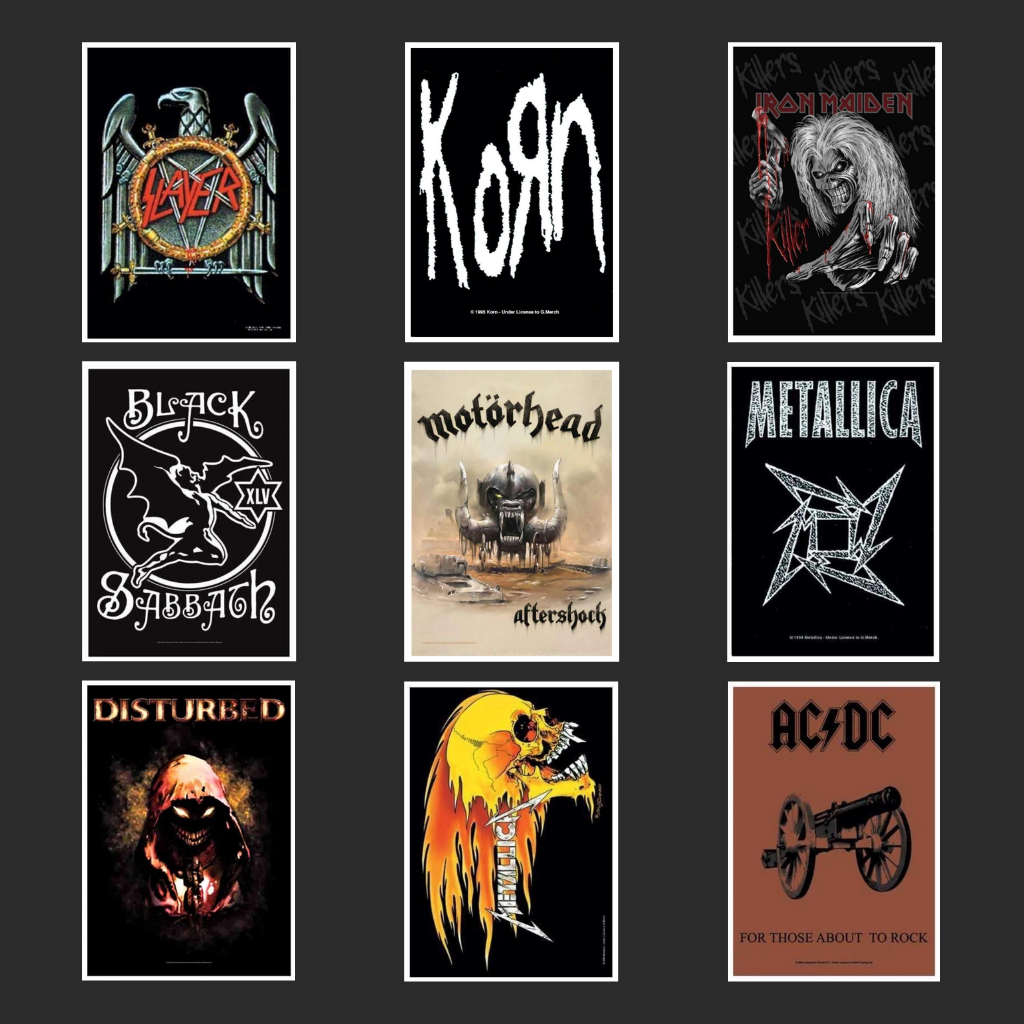 Poster-Flaggen Posterfahnen diverser Heavy Metal Bands Merchandising Artikel 105x75cm 100% Polyester