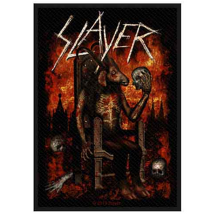 Slayer Patch Aufnäher · Devil on Throne · Offizieller Metal Band Merch