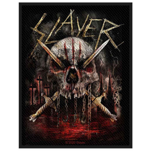 Slayer Patch Aufnäher · Skull and Swords · Offizieller Metal Band Merch