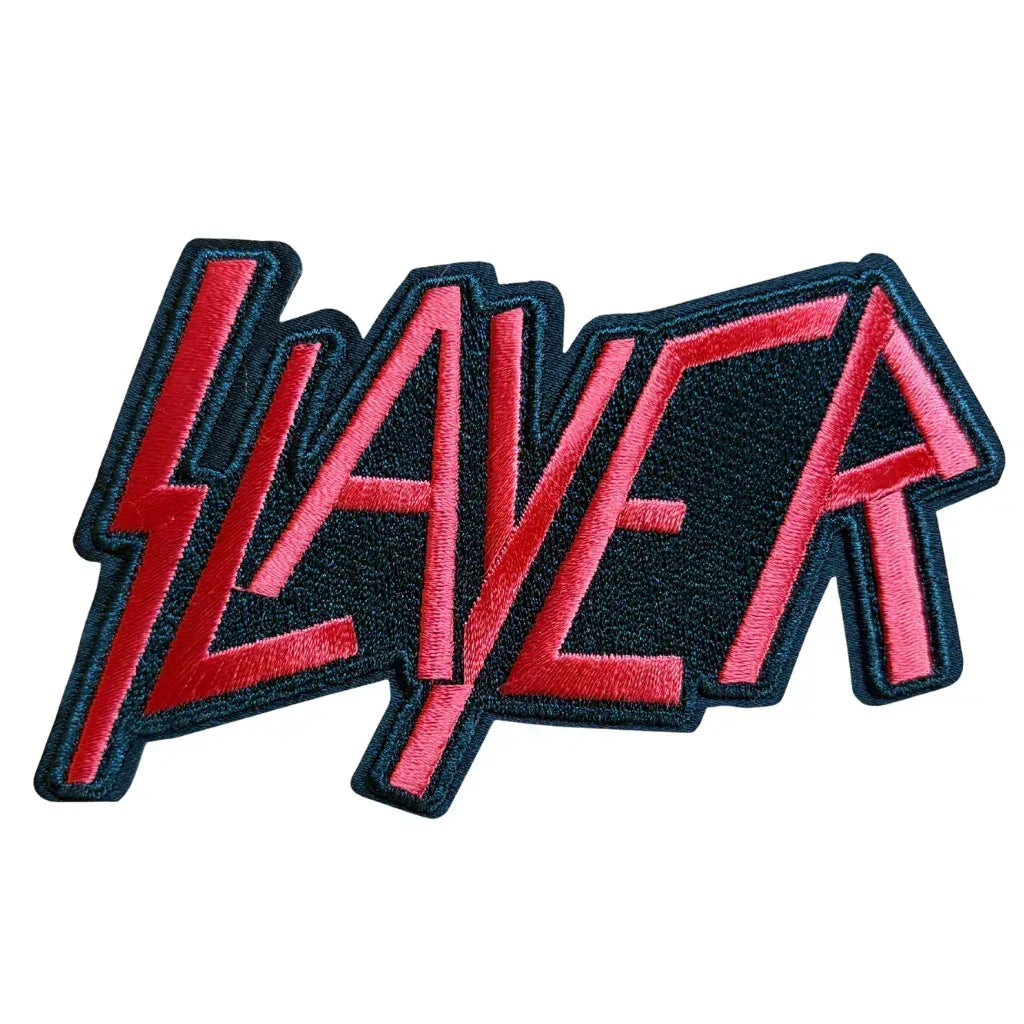 Slayer Patch · Text Logo Red Cut Out (10cm x 6cm) - Totenkopf.com
