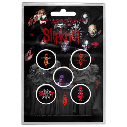 Slipknot Button Anstecker (25mm) 5er Set · We Are Not Your Kind · Offizieller Metal Band Merch