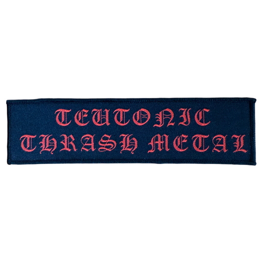 Biker Rocker Langer Stripe Patch · Teutonic Thrash Metal (20cm x 5cm)