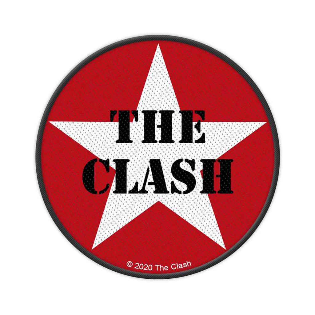 The Clash Aufnaeher Stripe Patch - Motiv: Military Logo