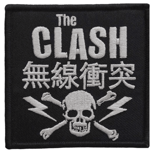 The Clash Aufnaeher Stripe Patch - Motiv: Skull and Crossbones