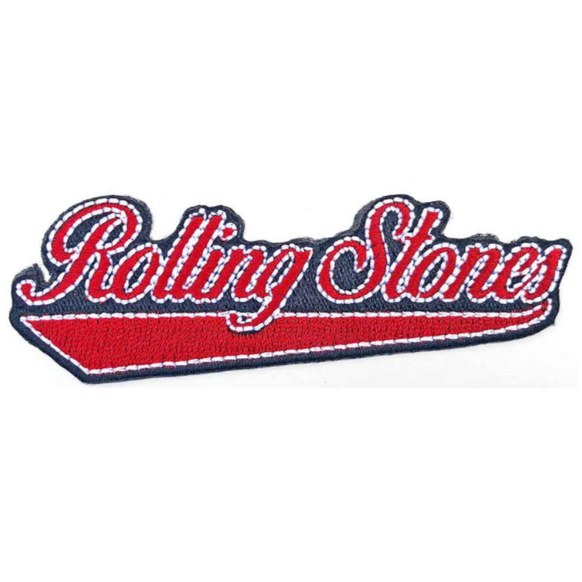 The Rolling Stones Patch Aufnäher · Logo Baseball Script · Official Band Merch