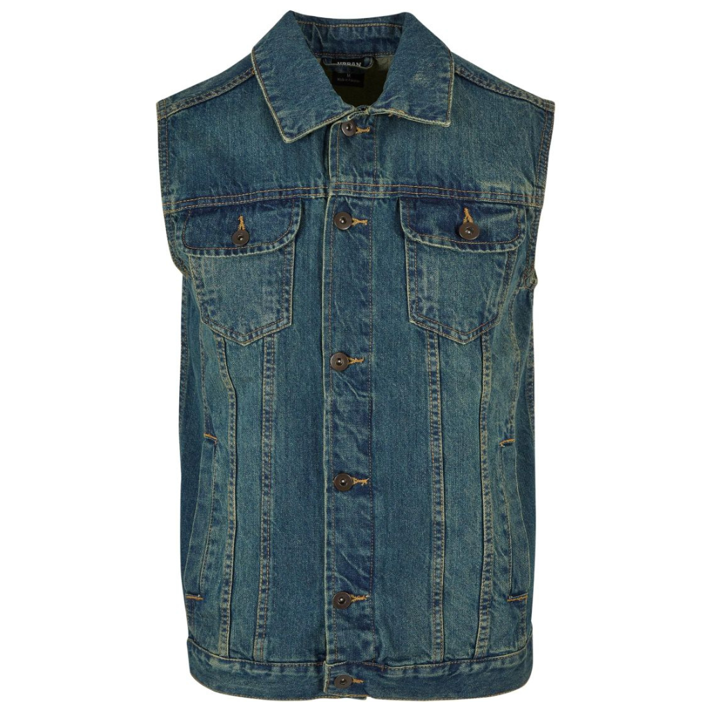 Jeans-Kutte / Metal-Weste Urban Classics Blau / Lighblue (bis 4XL)