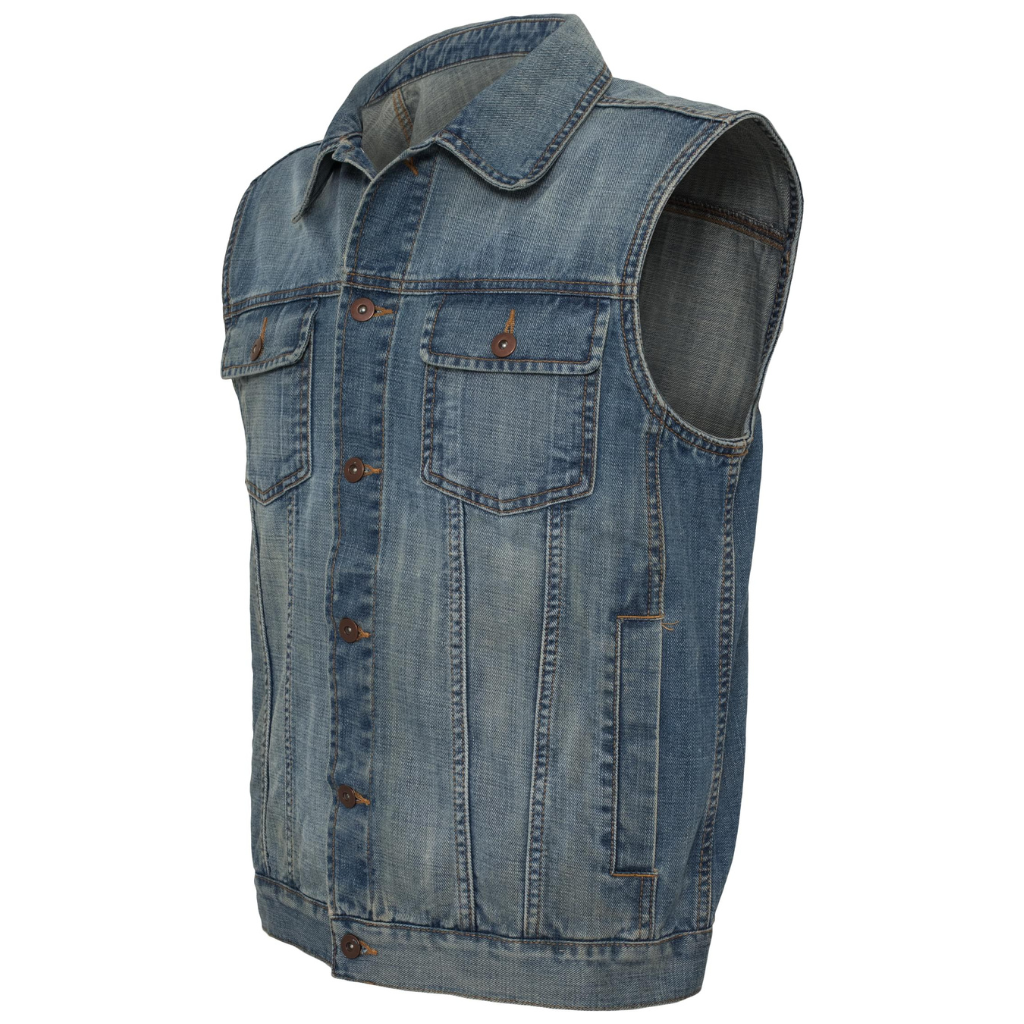 Jeans-Kutte / Metal-Weste Urban Classics Blau / Lighblue (bis 4XL)