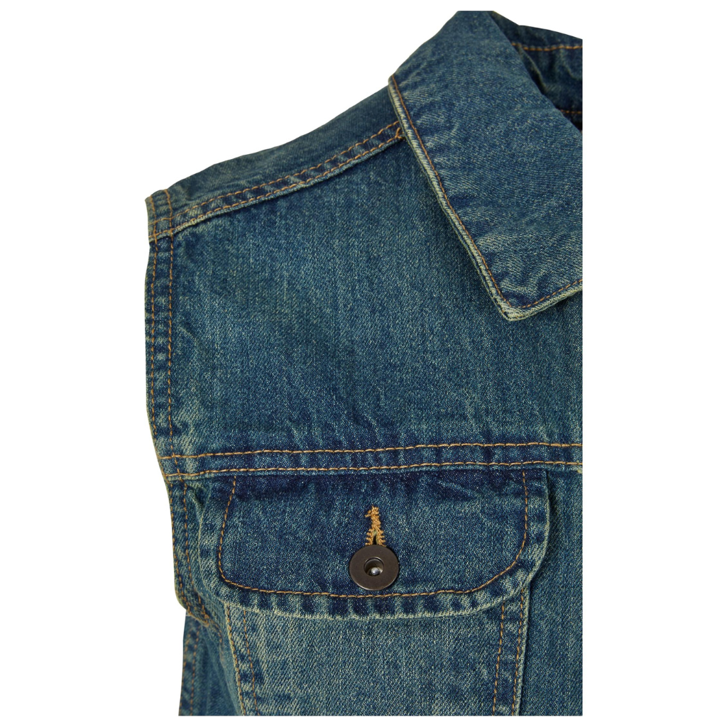 Jeans-Kutte / Metal-Weste Urban Classics Blau / Lighblue (bis 4XL)