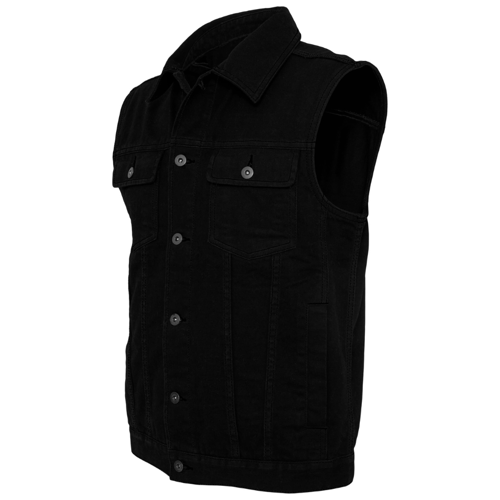 Jeans-Kutte / Metal-Weste Urban Classics Schwarz / Black (bis 4XL)