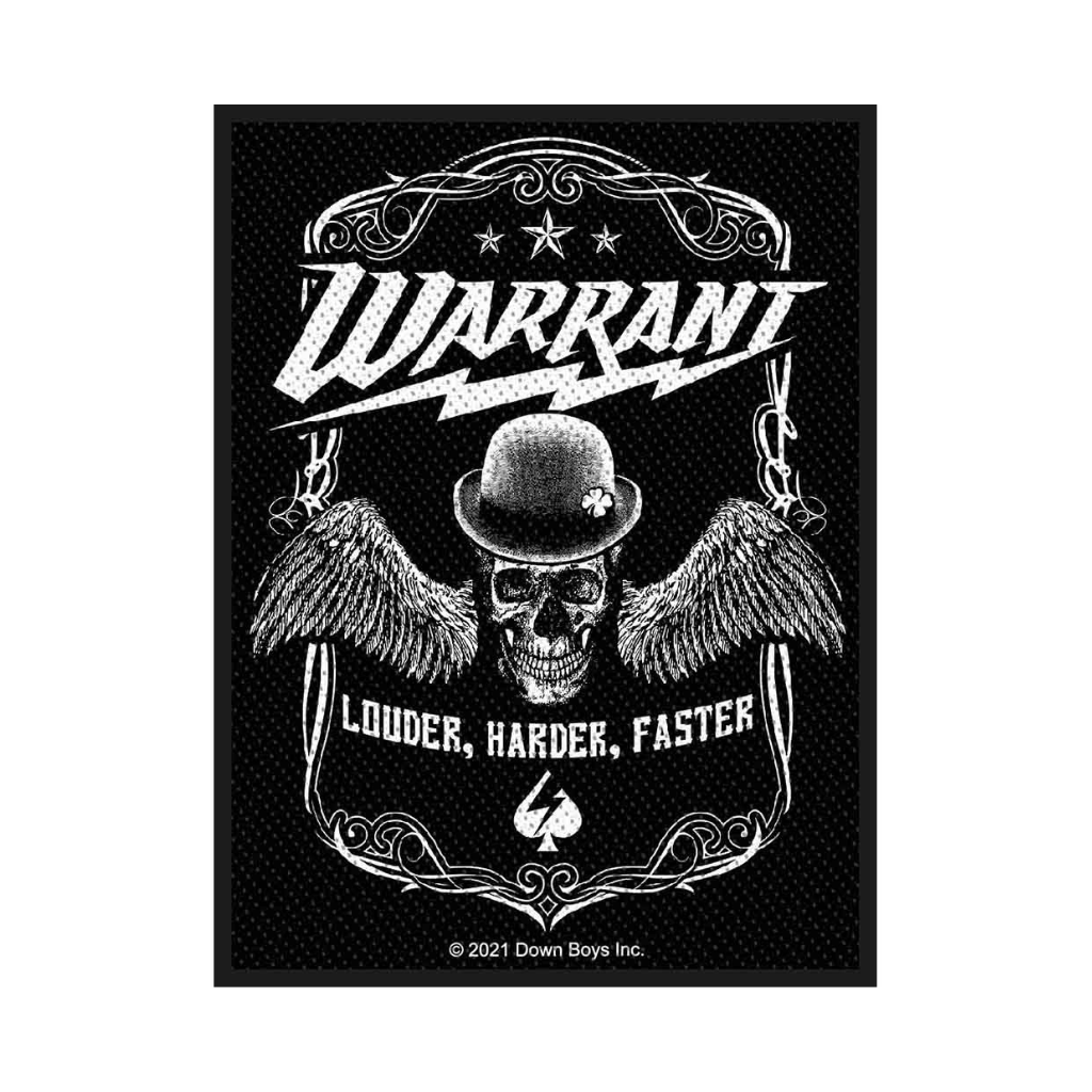 Warrant Aufnäher Patch - Motiv: Louder Harder Faster