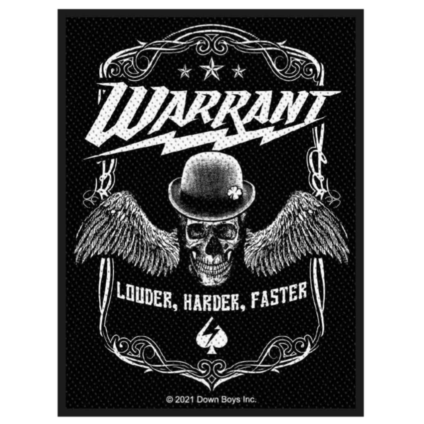 Warrant Aufnäher Patch - Motiv: Louder Harder Faster