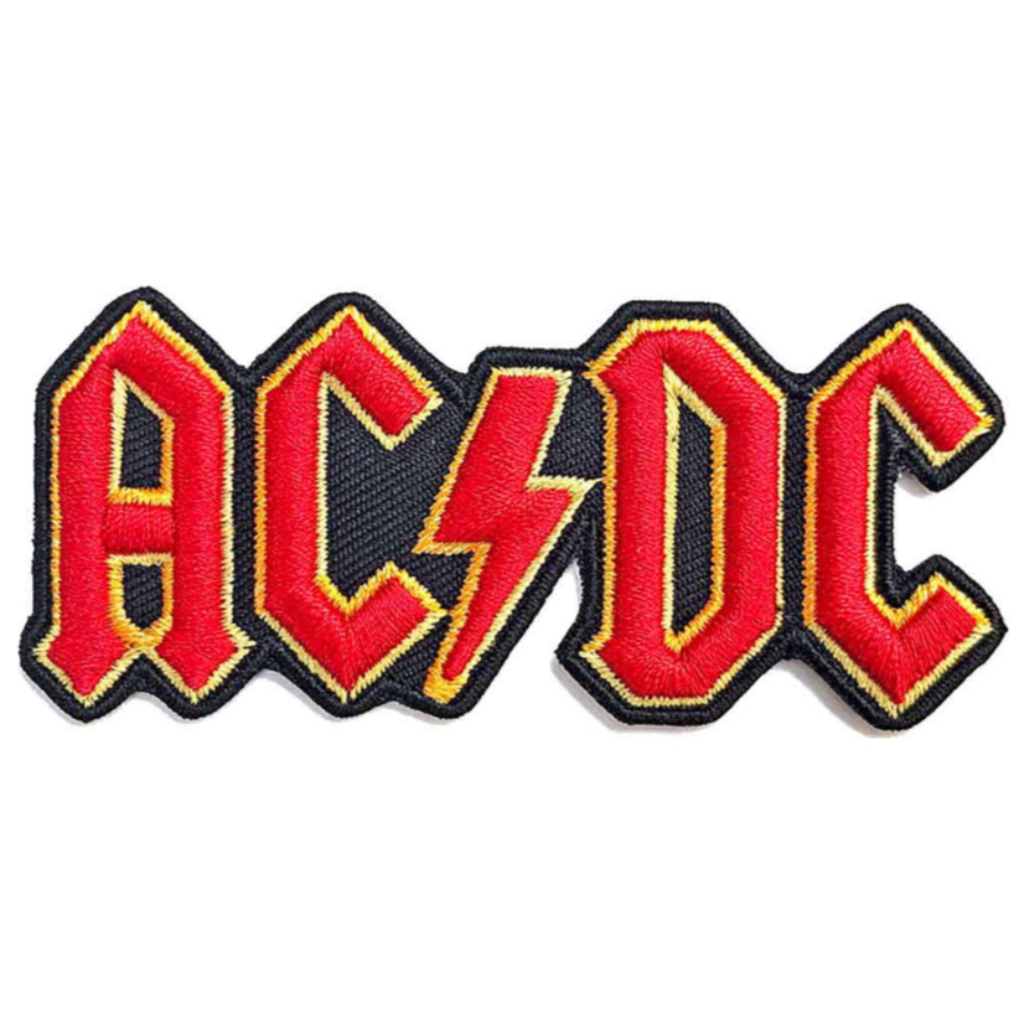 AC/DC Merch Patches Red Logo 3D Cut Out