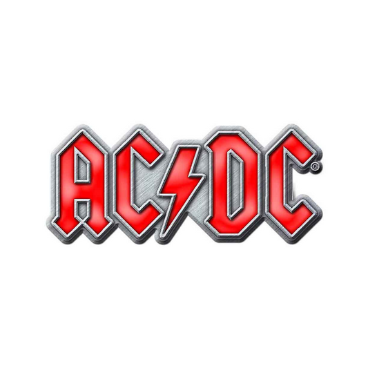 AC DC Metal Anstecker Pin Badge Red Logo