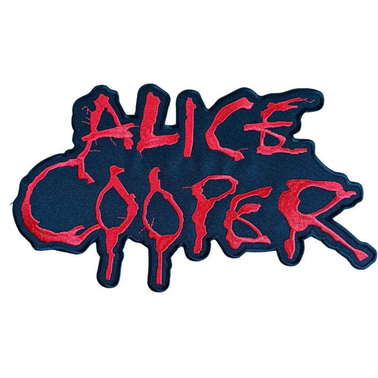 Alice Cooper Backpatch Rückenaufnäher · Dripped Logo (24cm x 14cm) - Totenkopf.com