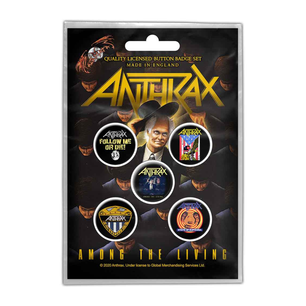 Anthrax Anstecker Button Pin Badge (5er Set)