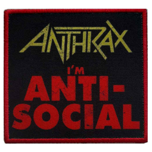 Anthrax Patch Aufnäher · Anti-Social · Offizieller Metal Band Merch