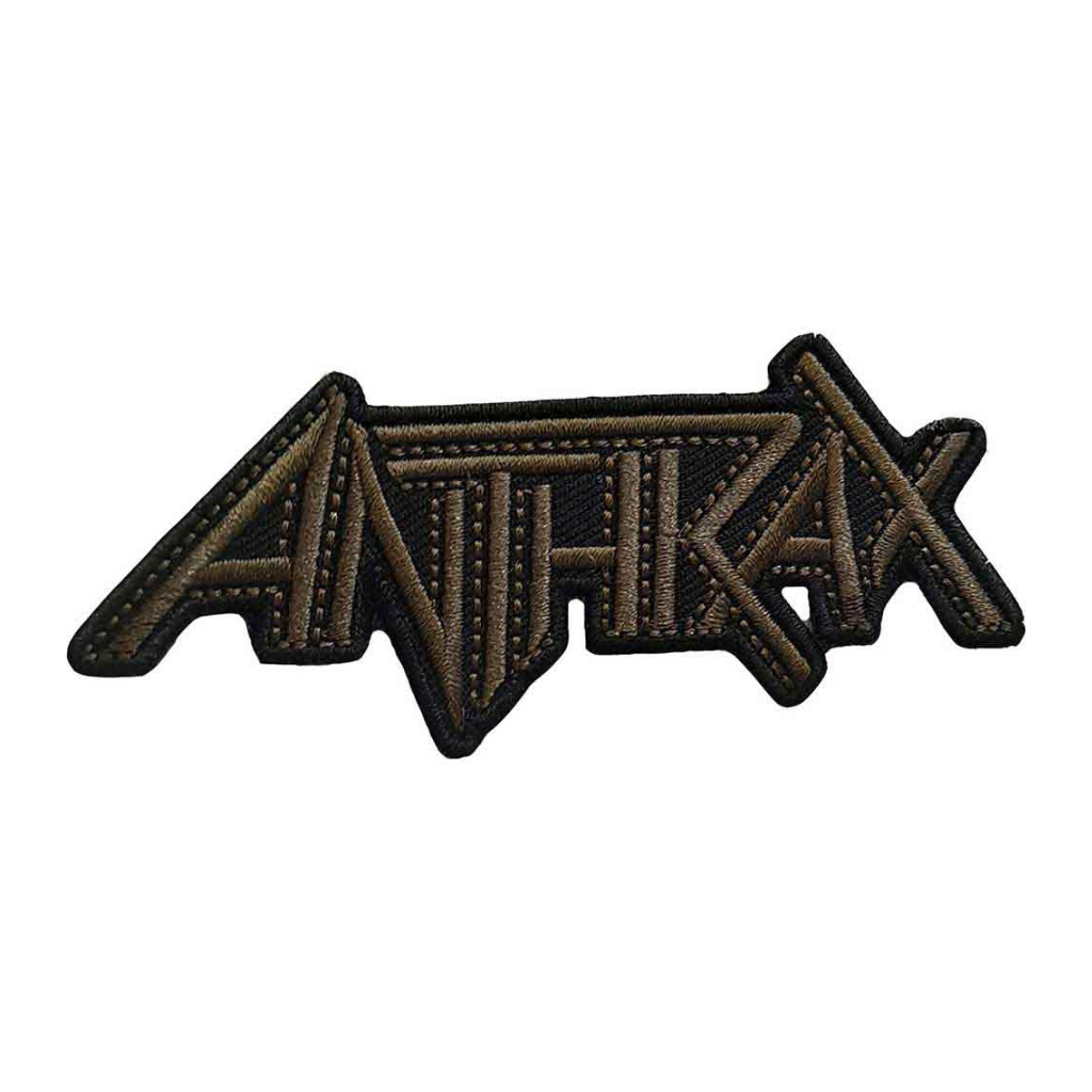 Anthrax Aufnäher Patch Logo Braun Schwarz