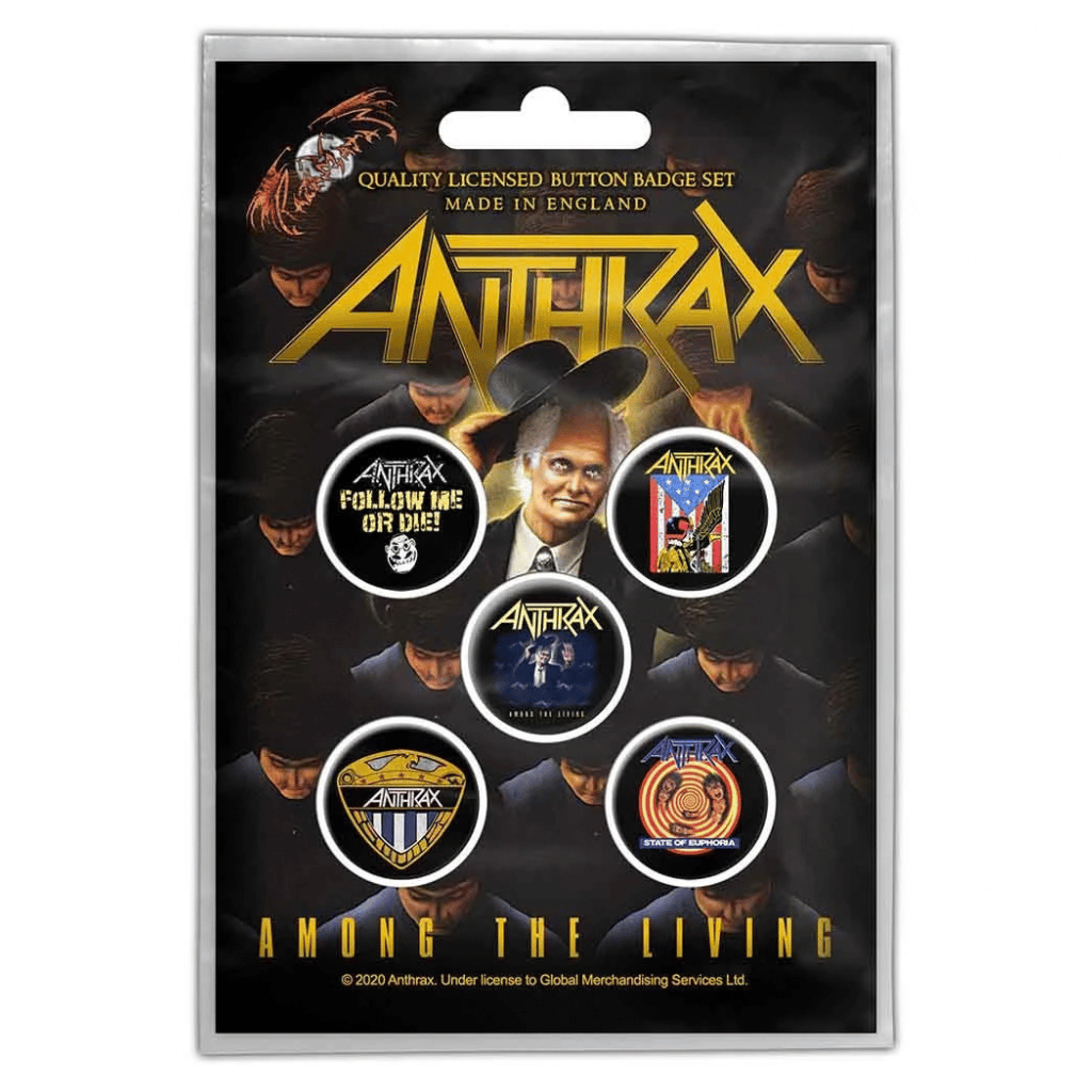 Anthrax Anstecker Button · Among The Living (5 Stück - Ø 15mm)