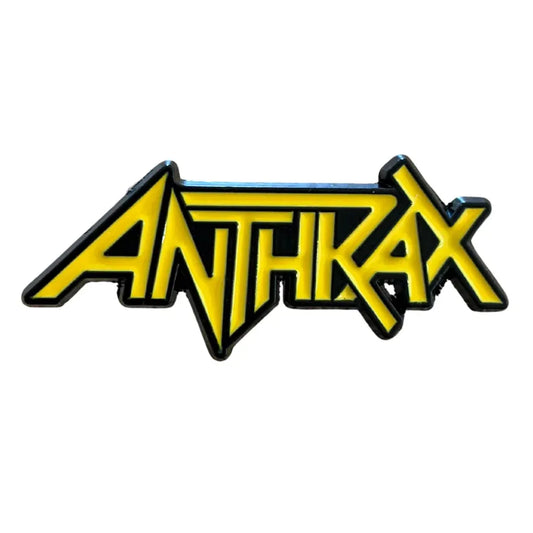 Anthrax Anstecker Pin · Text Logo Gelb (3cm x 1cm) - Totenkopf.com