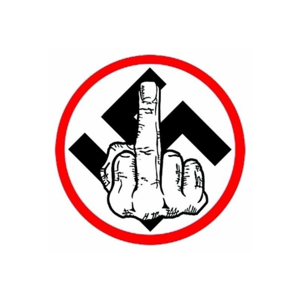 Anti Nazi Aufnäher Patch Mittelfinger