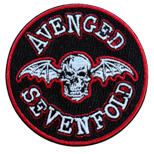 Avenged Sevenfold Patch Rund · Deathbat Red (Ø 8cm)