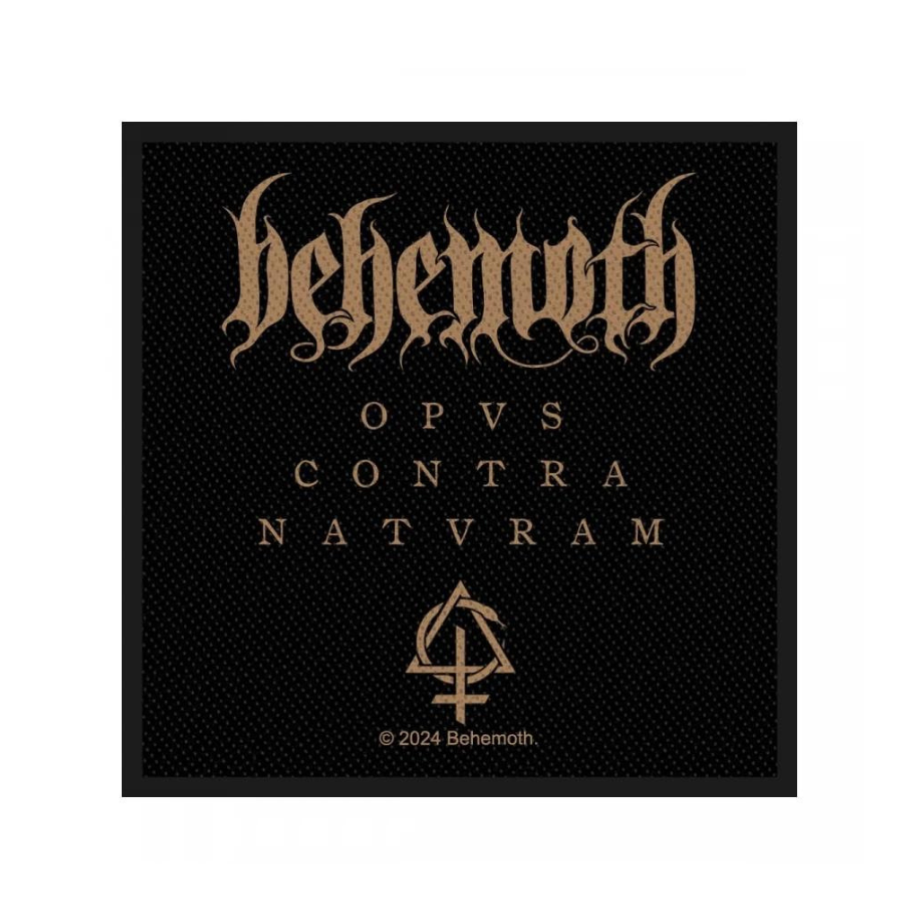 Behemoth Patch Aufnäher · OPVS CONTRA NATVRAM  · Official Metal Band Merch