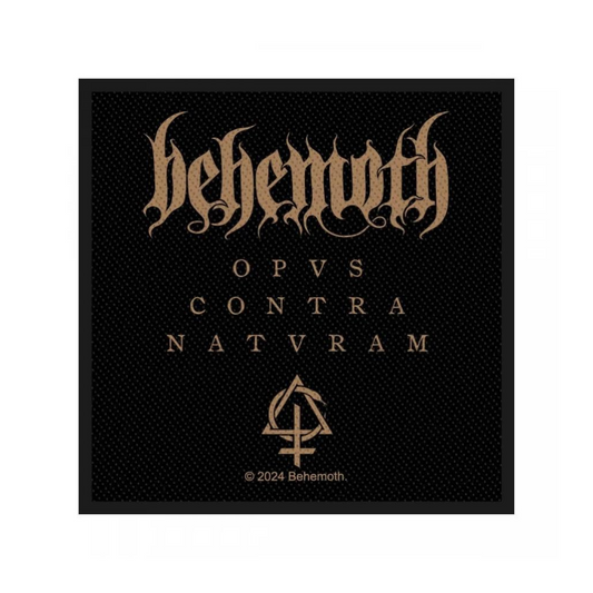 Behemoth Patch Aufnäher · OPVS CONTRA NATVRAM  · Official Metal Band Merch