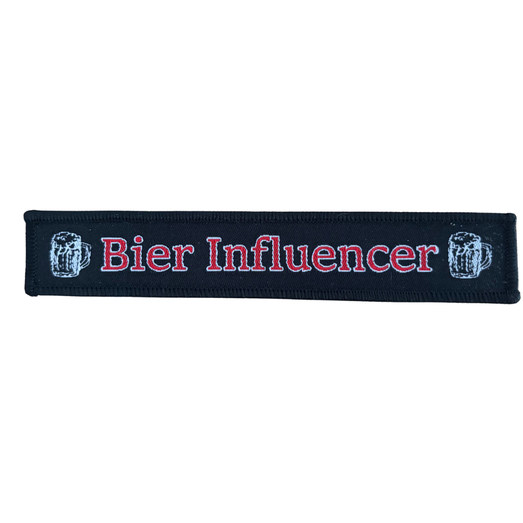 Biker & Motiv Patch · Bier Influencer Stripe (15cm x 3cm)