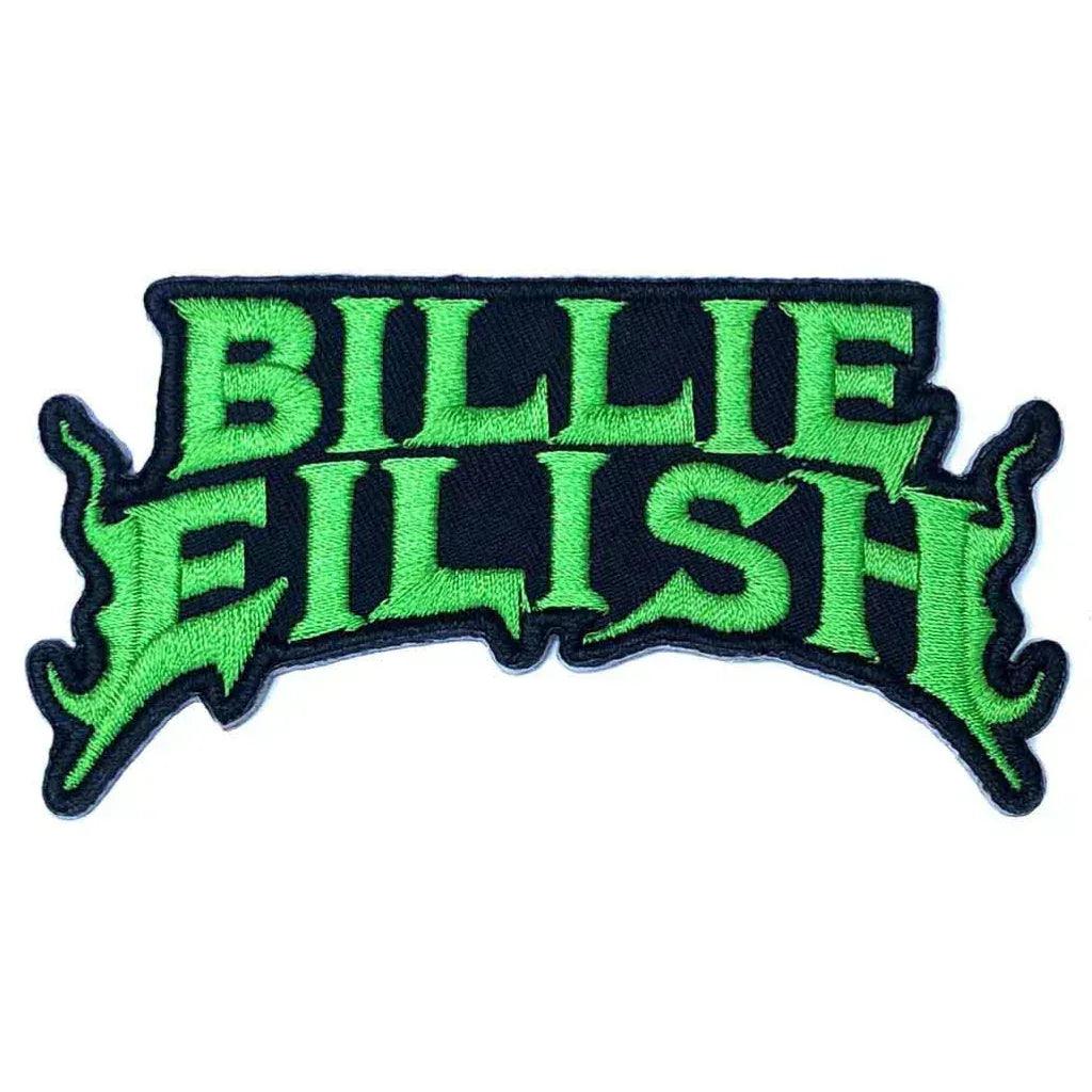 Billie Eilish Patch · Logo Flame Green Cut Out (10cm x 5cm) - Totenkopf.com
