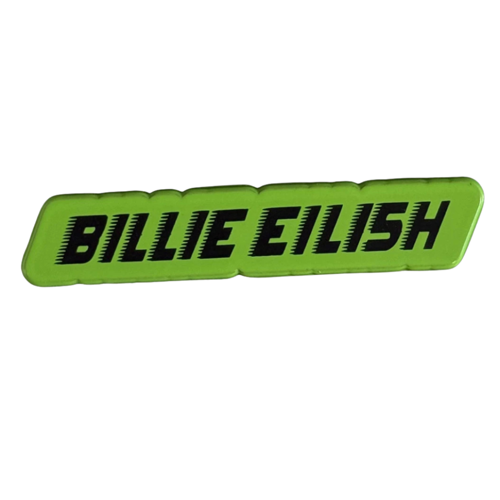 Billie Eilish Anstecker Pin · Text Logo Green