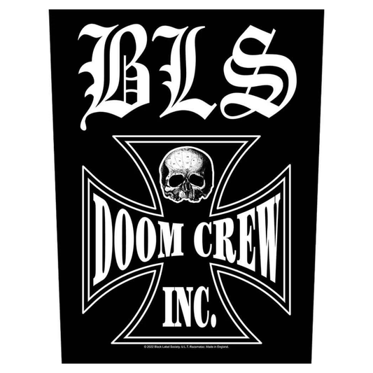 Black Label Society Backpatch Rückenaufnäher Rund  · Doom Crew (29cm x 34cm)