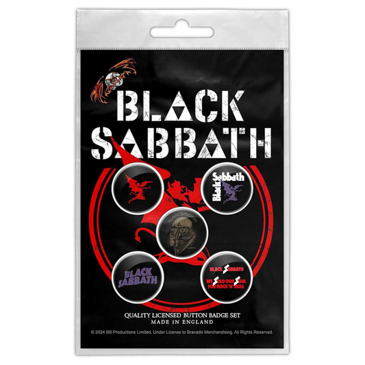 Black Sabbath Button · Red Devil